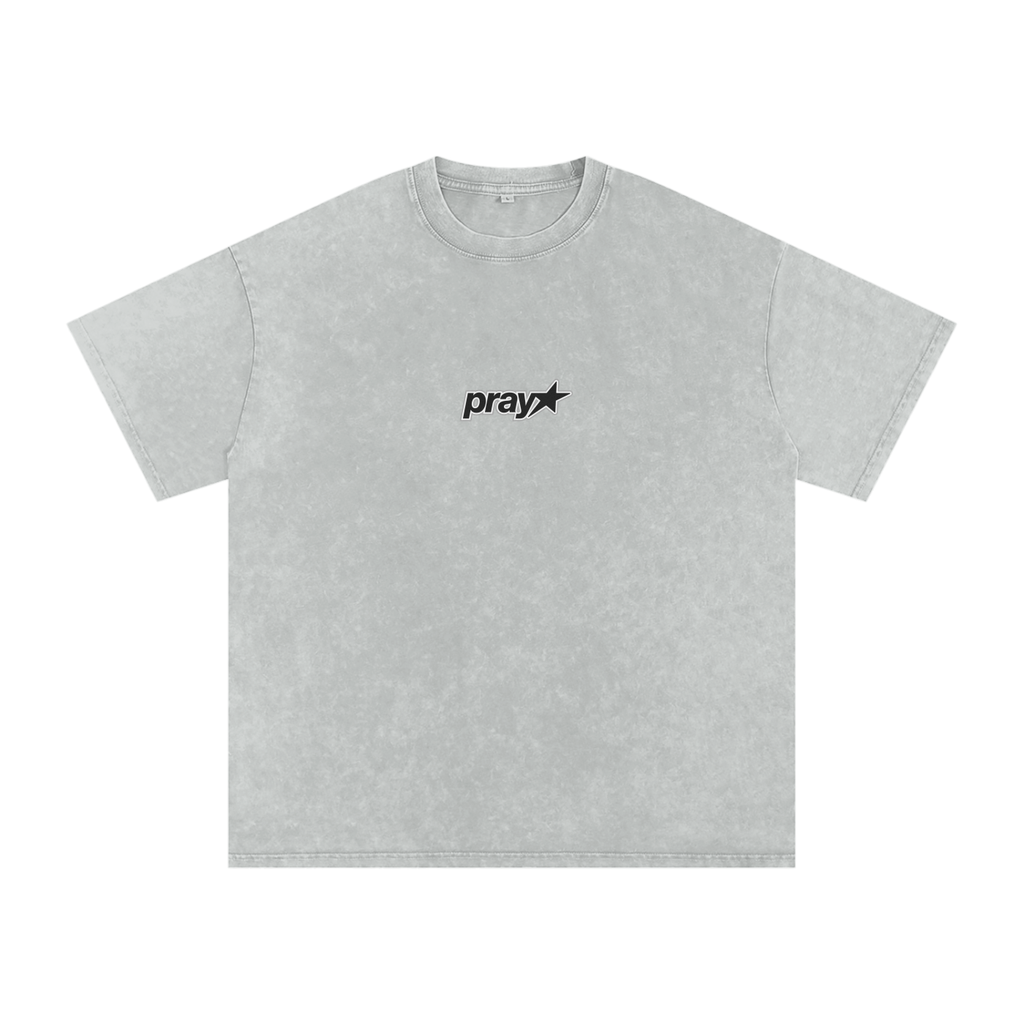 Washed Oversized Pray Tee